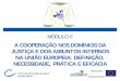Módulo II: A Cooperação nos Domínios da Justiça e dos ...ftp.infoeuropa.eurocid.pt/web/multimedia/cds/prodep-justica/PDFS/... · da justiça, sobretudo dos serviços policiais,