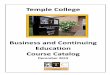 Abbreviated BCE Catalog - Temple College · 1 Temple College Business and Continuing Education Course Catalog December 2015