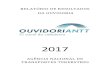 Relat³rio da Ouvidoria Ano 2017 - antt.gov.br .Gest£o de Ouvidoria da Controladoria-Geral da Uni£o