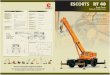 ESCORTS RT 40RT 40 - Material Handling Equipment ... · •Maximum Capacity 20 MT AT 3 M Radius on Tyres over front 4 Part 30.70 M Boom 4x4 Wheel Drive with 4-wheel steer Escorts