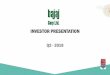 Bajaj Corp Limited Investor Presentation March 2010 · 65.0 Q2 FY 18 MS Val - LHO 58.3 60.5 55.0 56.0 57.0 58.0 59.0 60.0 61.0 Q2 FY 18 Q2 FY 19 MS Vol - LHO Huge growths in Val Offtakes