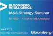 M&A Strategy Seminar - Bloomberg Professional Services · M&A Strategy Seminar BI  - A Tool for M&A Analysis April 2015 Francis Chan, Senior Financial Analyst