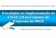 Estratégias na Implementação da CNAE 2.0 no Cadastro de ...subcomissaocnae.fazenda.pr.gov.br/UserFiles/File/Seminario/Ana... · os usuários sobre a mudança, ... continuidade