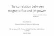 The correlation between magnetic flux ... - astrolyceum.lpi.ru · The MHD flow (jet) works as a current system The electromagnetic losses can be estimated through the following MHD
