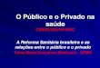 O Público e o Privado na saúde CEBES/SES/SP/IDECcebes.org.br/site/wp-content/uploads/2014/10/TelmaMenicucci.pdf · participação do setor privado no sistema público ... Financiamento