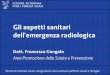 Gli aspetti sanitari - ARPA FVG · F. Gongolo - Gli aspetti sanitari dell’emergenza radiologica Area promozione salute e prevenzione Direzione centrale salute, integrazione socio