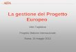 La gestione del Progetto Europeo - promisalute.it Roma... · La gestione del Progetto Europeo Aldo Tagliabue Progetto Mattone Internazionale Roma, 15 maggio 2013 . 6 . ... Giulia
