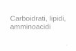 Carboidrati, lipidi, amminoacidi - annaonofri.netannaonofri.net/files/carboidrati_lipidi_amminoacidi.pdf · I monosaccaridi (I) I monosaccaridi più semplici hanno 3 atomi di carbonio