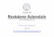Corso di Revisione Aziendale - odctorreannunziata.it · Corso di Revisione Aziendale ODCEC TORRE ANNUNZIATA (NA) Prof. Loris Landriani DISAE loris.landriani@uniparthenope.it. 