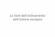 Le fonti dell’ordinamento dell’Unione europea - My LIUCmy.liuc.it/MatSup/2009/L82033/. Fonti del diritto UE.pdf · alle regole di diritto internazionale (ex. sulla conclusione,