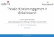 The role of patient engagement in clinical research - Asterix End... · The role of patient engagement in clinical research Kerry Leeson-Beevers National Development Manager, Alström