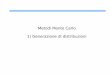 Metodi Monte Carlo 1) Generazione di distribuzioniwebusers.fis.uniroma3.it/~dimicco/slides_lezioni_mc.pdf · L'idea è quella di trovare un metodo che ci permette di generare una