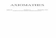 AXIOMATHES Anno IV Numero 2 Settembre 1993 quaderni del ... axiomathes 1993_2.pdf · SOMMARIO Editorial TABLE OF CONTENTS p. 165 ... Le parti e l'intero nella concezione di Aristotele: