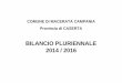 BILANCIO PLURIENNALE 2014 / 2016 · COMUNE DI MACERATA CAMPANIA BILANCIO PLURIENNALE 2014 - 2016 ... Accertamenti Previsioni PREVISIONI DEL BILANCIO PLURIENNALE 2014 - 2016 Risorse