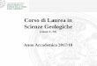 Corso di Laurea in Scienze Geologiche - Università di Paviageologia.unipv.it/wp-content/uploads/2016/12/Presentazione-L-34... · Introduzione alla Geologia 6 Informatica di Base