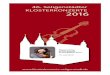 KLOSTERKONZERTE 2016 · Xi Zhai Wolfgang Amadeus Mozart ... Toccata & Fuga in F BWV 540 „Wir danken dir, ... Niels Gade: Streichoktett F-Dur op. 17
