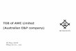 TOB of AWE Limited (Australian E&P company) · ④ Ande Ande Lumut Oil (AWE 50%) **28.4MBOE (**2C Contingent Resource)