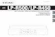 77-20LR50000621 Z LP-R500 LP-R450 - teac.com · ENGLISH 77-20LR50000621 CD recorder with turntable/cassette player OWNER’S MANUAL MODE D’EMPLOI MANUAL DEL USUARIO Z LP-R500/LP-R450