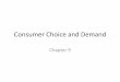 Consumer Choice and Demand - University of Torontohomes.chass.utoronto.ca/~campolie/demandsup.pdf · Applying the Standard Budget Constraint Model •Demand for medical care services