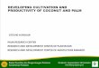 DEVELOPING CULTIVATION AND PRODUCTIVITY OF … · DEVELOPING CULTIVATION AND PRODUCTIVITY OF COCONUT AND PALM STEIVIE KAROUW ... •Contains an abnormal endosperm (flesh of fruit)