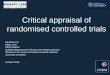 Critical appraisal of randomised controlled trials - CEBM .Critical appraisal of randomised controlled