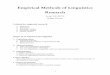 Empirical Methods of Linguistics Research - …x4diho/Script Empirical Methods... · 2007-10-17 · Empirical Methods of Linguistics Research ... VP P NP Frequency Total Spatial Non-spatial