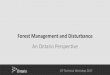 Forest Management and Disturbance - cif-ifc.org · CIF Technical Workshop 2017 Outline 1. Ontario Context a. Fire disturbance b. Forest policy and planning 2. Approaches to Bounds