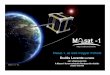 El Masat-1, az első magyar műhold - MRC · 2009. 11. 16. Masat-1 CubeSat 2 Előzmények (kezdetek) • 2007. Első Magyar - Lengyel űrkutatási diák konferencia • 2008. CubeSat