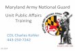 UnitPublic(Aﬀairs( Training( - Maryland Military Departmentmilitary.maryland.gov/NG/Documents/758-01_UPAR_Training.pdf · the eXportable Combat Training Capability live fire exercise
