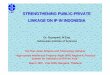 LIPI STRENGTHENING PUBLIC-PRIVATE LINKAGE ON IP IN … · To strengthening public-private linkage, necessary to establishment of communication network between R&D Institutions, University,