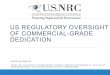 US REGULATORY OVERSIGHT OF … Items in Nuclear Safety-Related Applications Revision 1 to EPRI NP-5652 and TR-102260,” endorsed by the NRC (RG 1.164) NRC Staff Position GL 89-02,