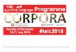 TALC 2018 13th Teaching and Language Corpora Conference ... · School of Economics, Moscow), Luciana Forti, Stefania Spina (University for Foreigners Perugia, Italy), WORKSHOP 2 