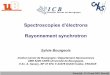 Spectroscopies d’électrons Rayonnement synchrotron · Principe de base . Spectroscopies d ... X-ray Photoelectron Spectroscopy, D. Briggs and ... fluorescence. désexcitation Auger