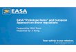 EASA “Prototype Rules” and European Approach on drone ... · requirements (e.g. format, interoperability) Reporting: need to be proportionate and practical EASA "Prototype" Rules