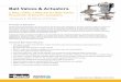 Ball Valves & Actuators - autoclave.com · Ball Valves: 2 Way, 3 Way, 4 Way & Actuators 02-9344BE 0319 Table of Contents: Many types of Ball Valves are sized primarily by connection