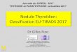 Nodule Thyro¯dien: Classification EU-TIRADS Thyro¯dien: Classification EU-TIRADS 2017 Journ©e du
