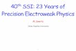 40th SSI: 23 Years of Precision Electroweak Physics · RPP 2012. a(0) G F M Z M t Da had M H Tree-level EW-interference External radiation Vertex corrections Oblique corrections Radiative