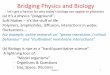 Bridging Physics and Biology - people.bss.phy.cam.ac.ukpeople.bss.phy.cam.ac.uk/courses/biolectures/lecture 2and3_2018.pdf · lecture 2 31 Networks –products Hidalgo, C. A., Klinger,