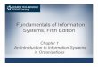 Fundamentals of Information Systems, Fifth Editionmhtay/ITEC110/Fundamental_Info_Sys/Lecture/ch01_5e.pdf · – Field in which the computer system takes on the characteristics of