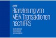 Bilanzierung von M&A Transaktionen nach IFRS · 1 M&A Transaktionen: Typische Muster 2 Accounting nach dem Closingprozess einer M&A Transaktion: Purchase Price Allocation 3 Der Goodwill