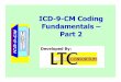 ICD-9-CM Coding Fundamentals – Part 2 - AHCA/NCAL  Coding... · PDF file2009 ICD-9-CM Coding Fundamentals - © LTC Consortium 3 ICD-9-CM Coding: Review by Chapter