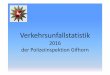 2016 der Polizeiinspektion Gifhorn - pd-bs.polizei-nds.de · 2015 759 302 39,8%-1,7% 2016 762 315 41,3% 1,5%. Verkehrsunfallstatistik 2016 der Polizeiinspektion Gifhorn Festgestellte