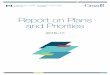 Report on Plans and Priorities - canada.ca · The 2016-2017 Report on Plans and Priorities of the Treasury Board of Canada Secretariat provides information on how the department will