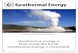 Geothermal Energy - need.org · ©2018 The NEED Project Primary Energy Infobook  35 Geothermal Energy TEACHER Geothermal comes from the Greek words geo (earth) and