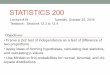 STATISTICS 200 - personal.psu.edupersonal.psu.edu/drh20/200/lectures/lecture19.pdf · Quick review of odds vs. risk/probability I came across this quotation recently: “It will take