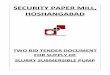 SECURITY PAPER MILL, HOSHANGABADspmhoshangabad.spmcil.com/SPMCIL/UploadDocument/Slurry sub.pump...2. Interested tenderers may obtain further information about this requirement from