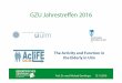 GZU Jahrestreffen 2016 - uniklinik-ulm.de · ActiFE III –Erhebungsinstrumente und Informationsfluss Gesamtdatensatz Fragebogen Visit1 Fragebogen Visit2 per E-Mail Datenbank FB Anthropometrie