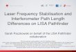 Laser Frequency Stabilisation and Interferometer Path ... · Laser frequency stabilisation & IFO path length differences on LPF XI LISA Symposium Zurich background 2 interferometer