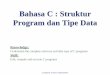 Bahasa C : Struktur Program dan Tipe Data - si.ilkom.unsri ... · Computer Science Department Bahasa C : Struktur Program dan Tipe Data Knowledge: Understand the complete structure