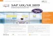SAP UX/UI 2019 - tacevents.com · 2. Jahrestagung + Intensiv-Workshops 04. – 05. November 2019, Berlin SAP UX/UI 2019 Smarte Benutzeroberflächen, Customizing und Usability-Optimierung